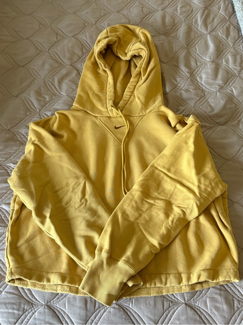 Nike Women’s Yellow Hooded Pullover Sweatshirt